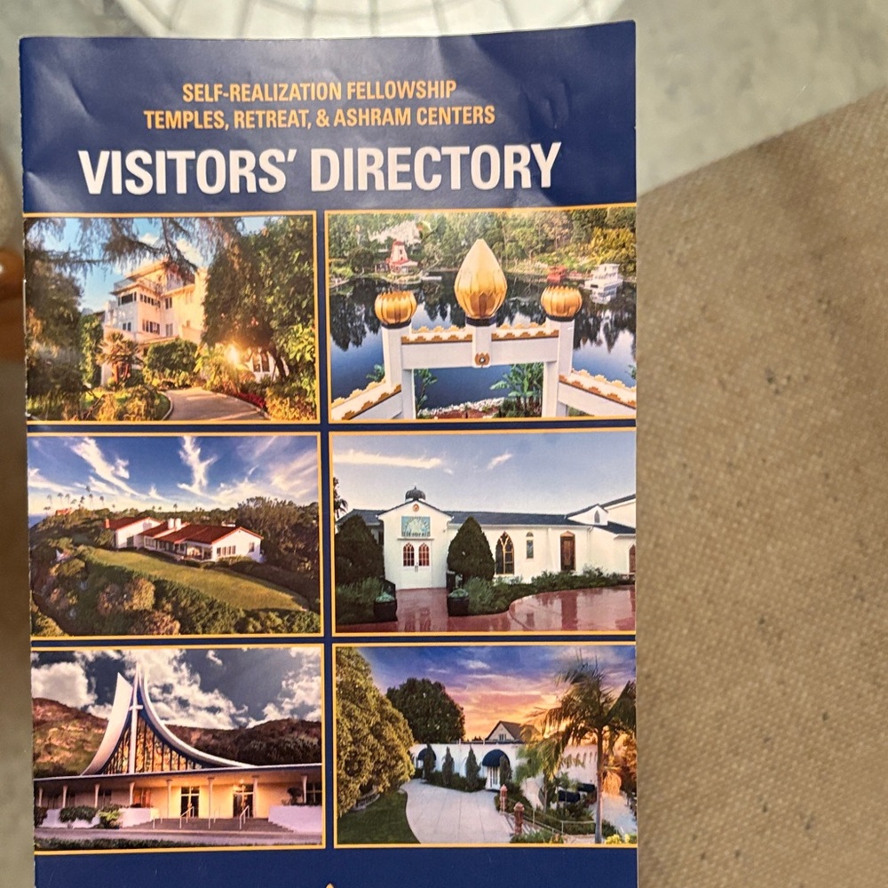 Visitors GUIDE for SRF Temples and retreats in California & Arizona.
